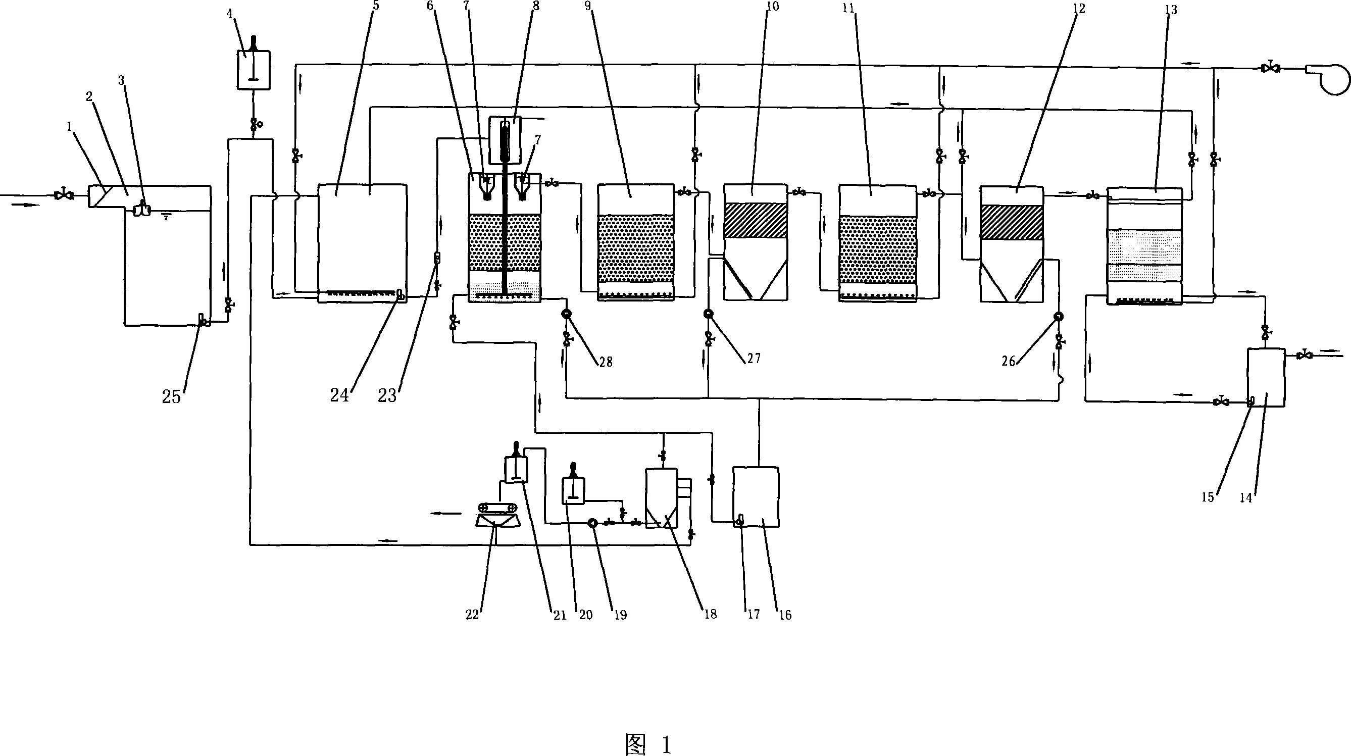 Apparatus for treating chemical fiber waste water by anaerobic method