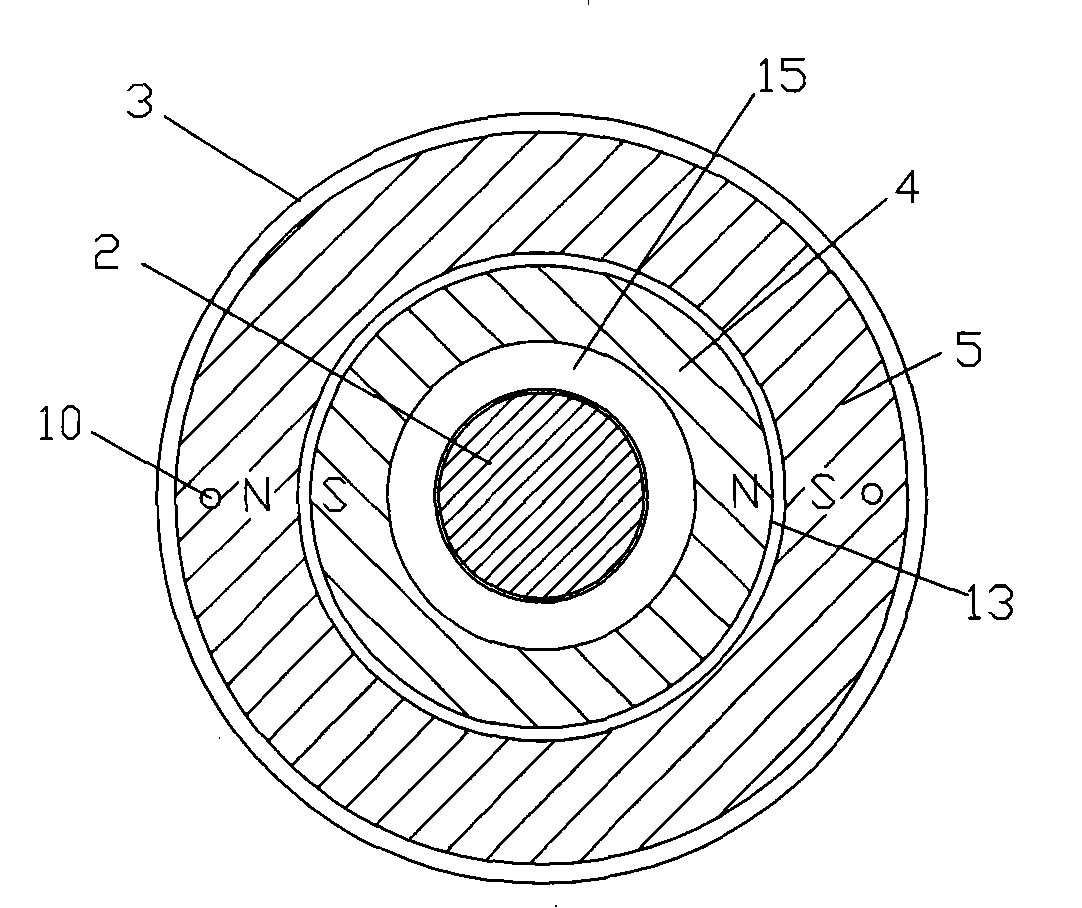 Controllable type permanent magnetism magnetic suspension vibration damping spring with air damping cavity