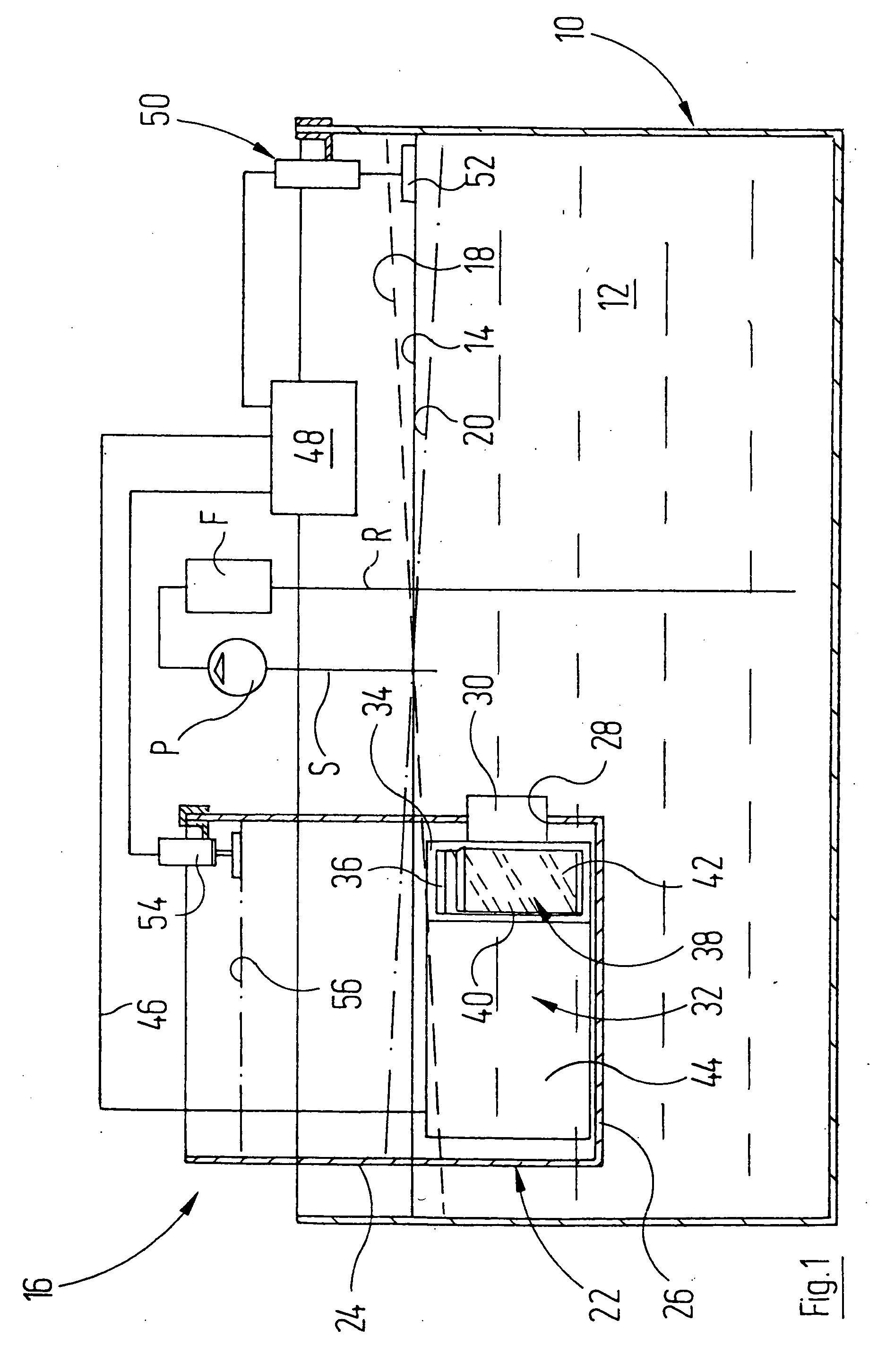 Method and device for generating waves in an aquarium