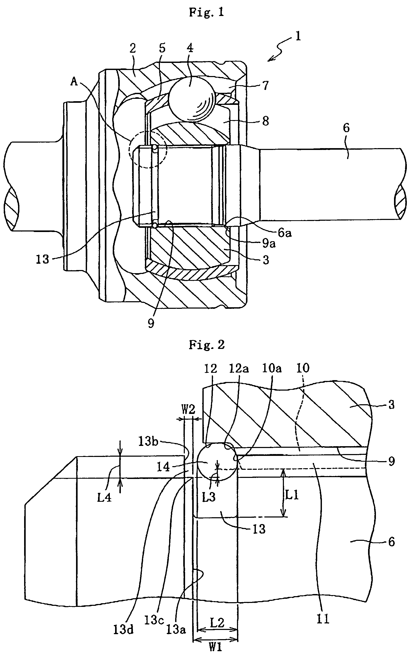 Structure for preventing shaft of constant velocity joint from coming off
