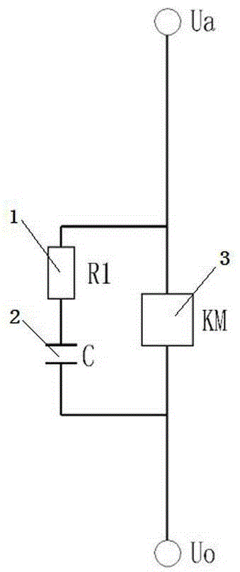 RC circuit for eliminating contactor coil surge in switch cabinet