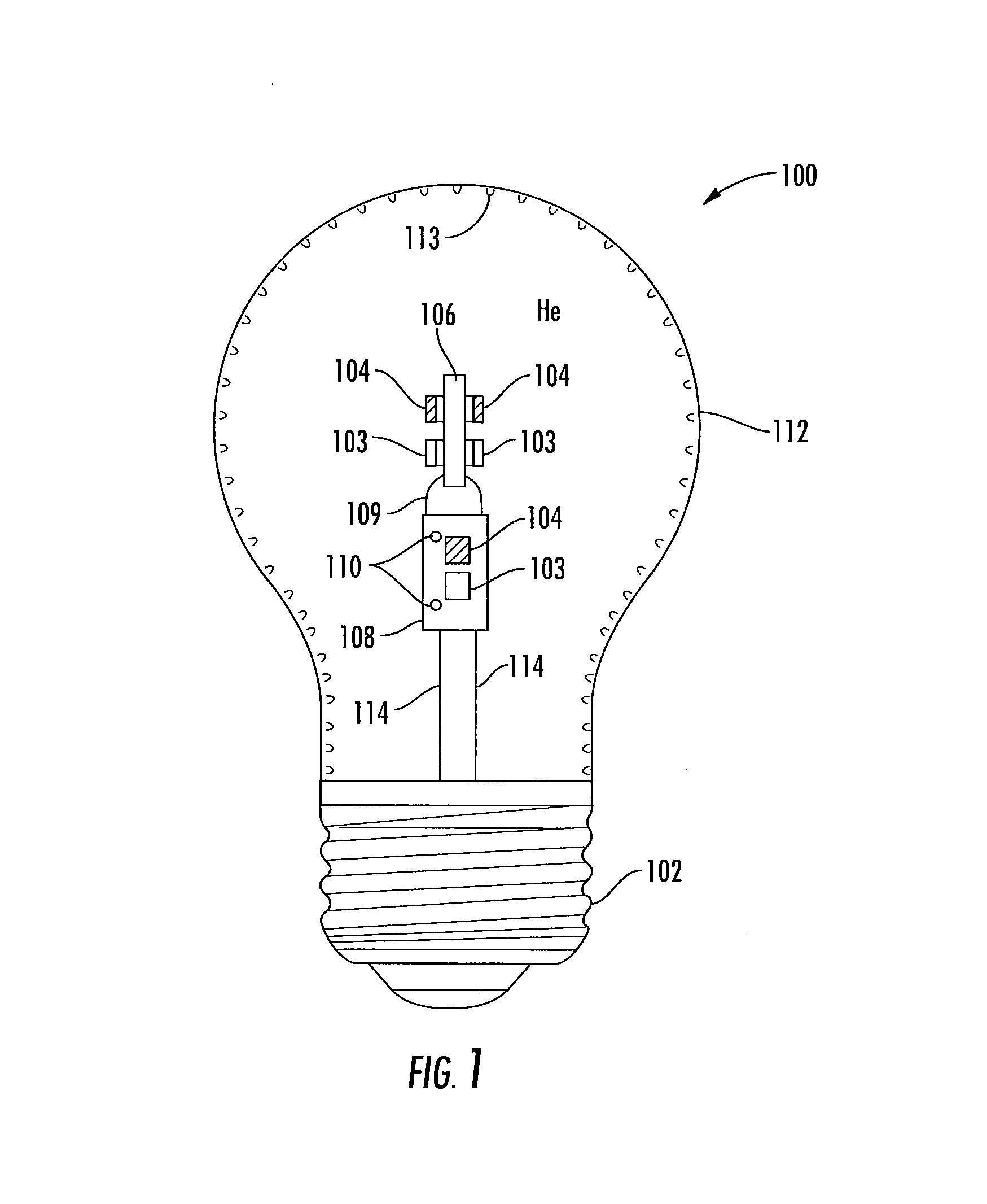 Gas cooled LED lamp