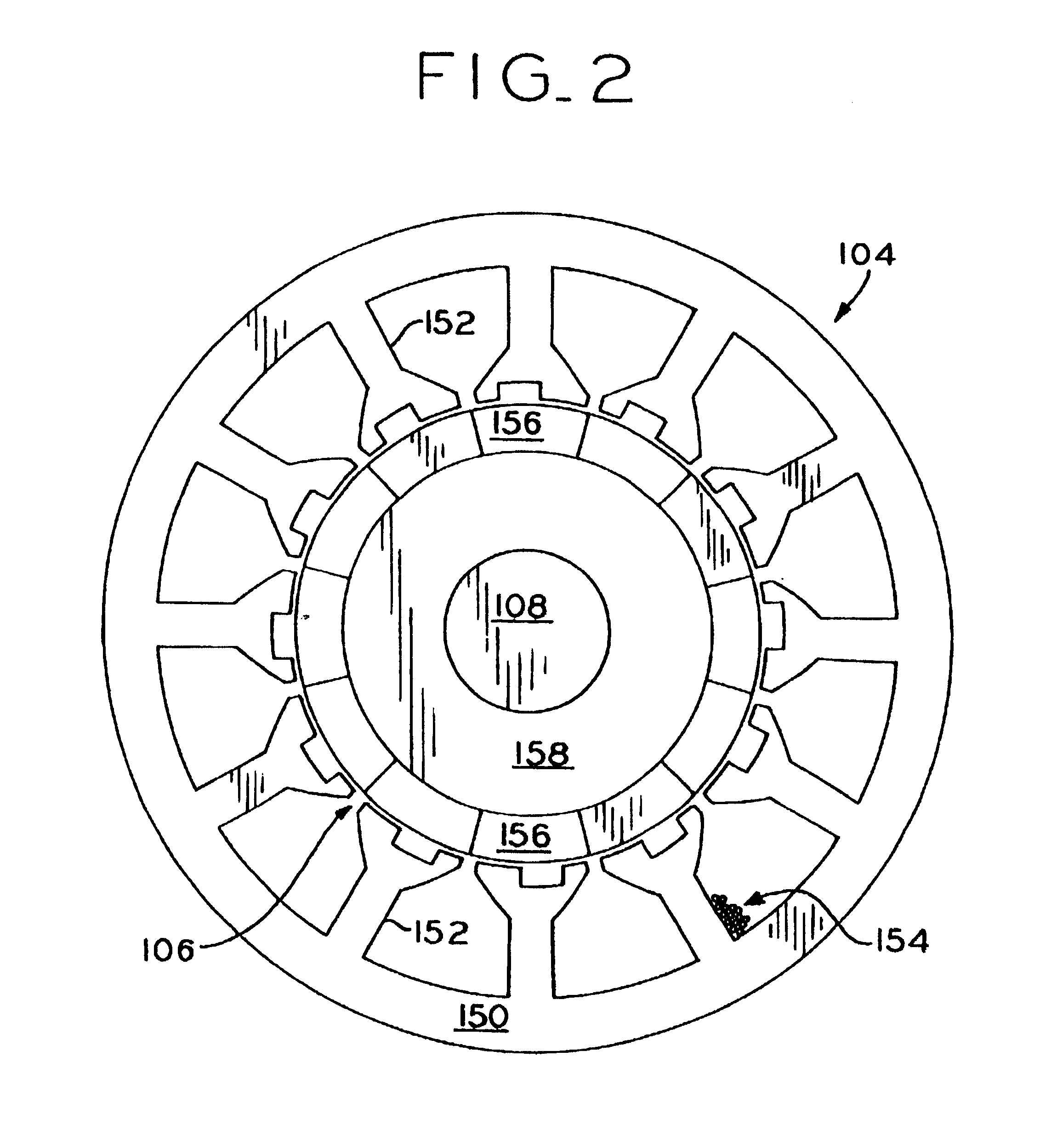 Single phase motor with positive torque parking positions