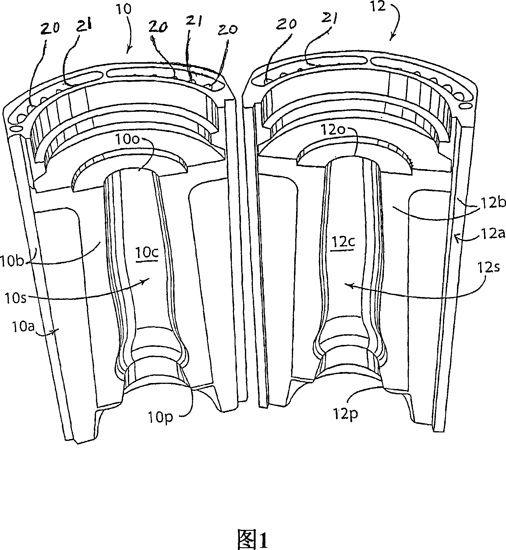 Glass-forming die and method
