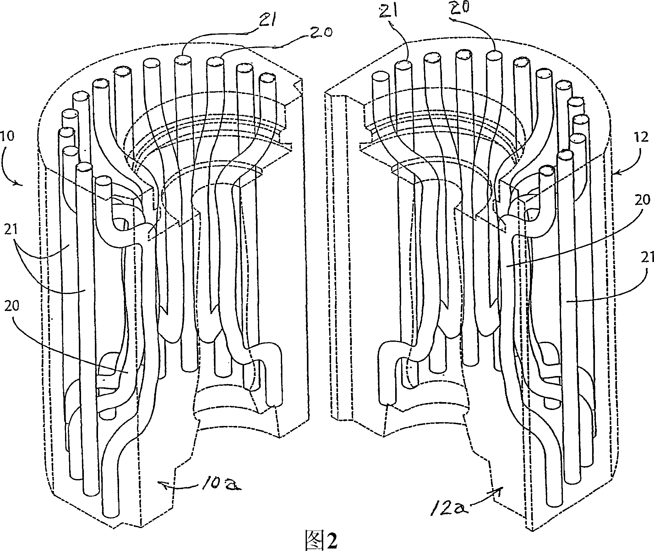 Glass-forming die and method