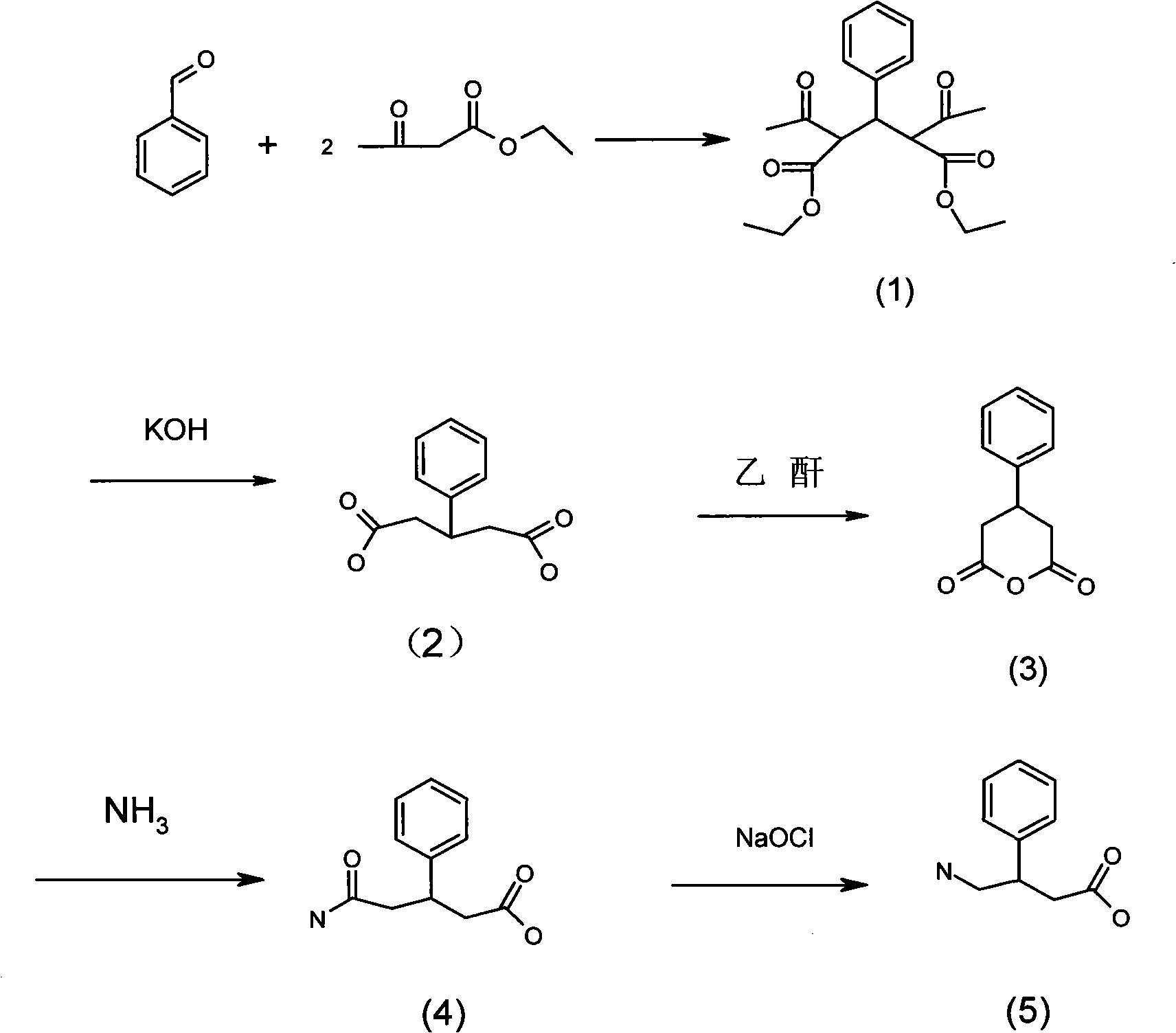 Preparation method for 4-amino-3-phenylbutyric acid