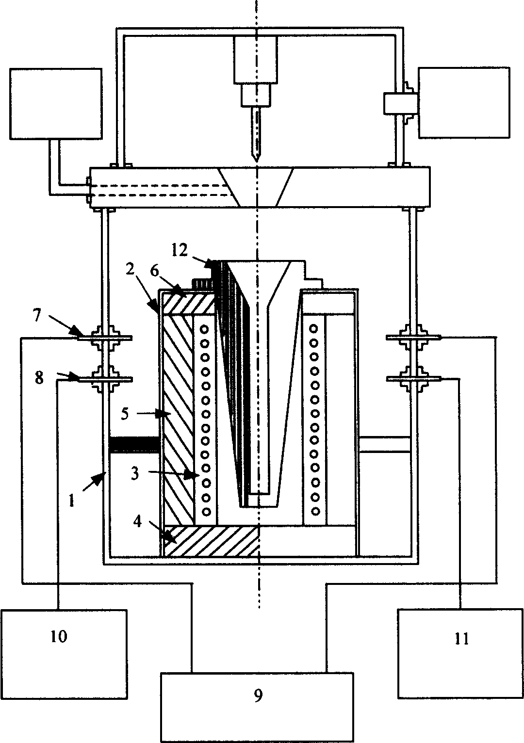 Temperature cooling regulator for self-consumable electrode arc furnace