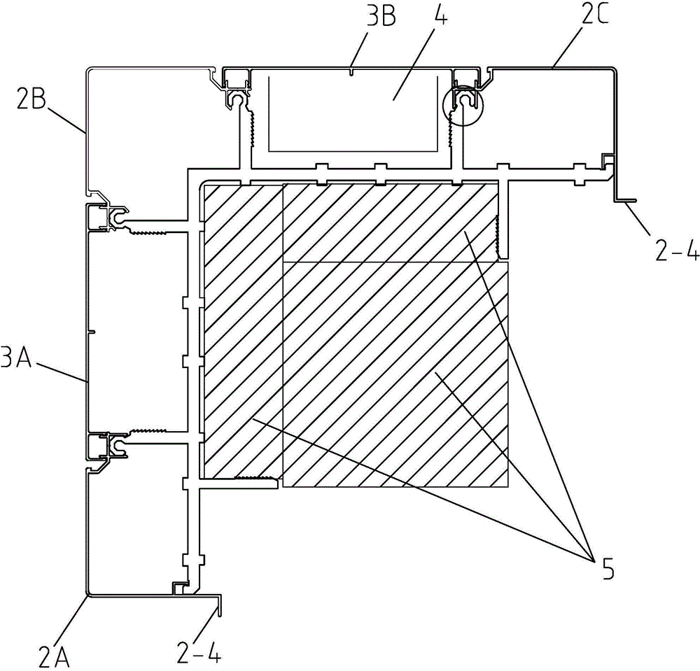 Aluminum-wood composite stand column of house