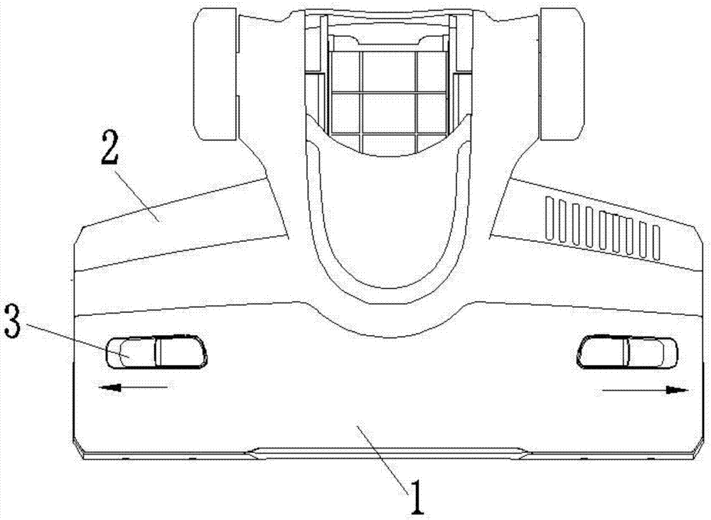 One-button opening device for floor brush cover plate of dust collector and dust collector