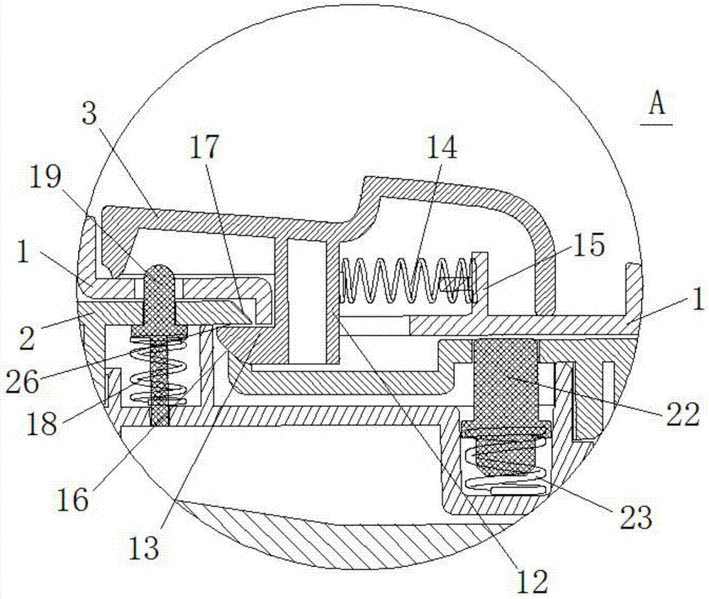 One-button opening device for floor brush cover plate of dust collector and dust collector