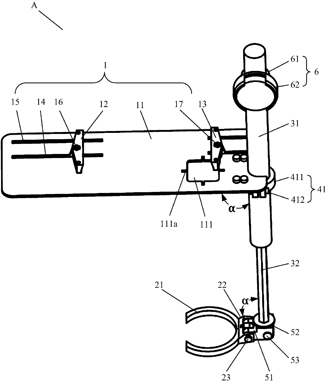 Fixing device and intelligent ophthalmoscope using fixing device