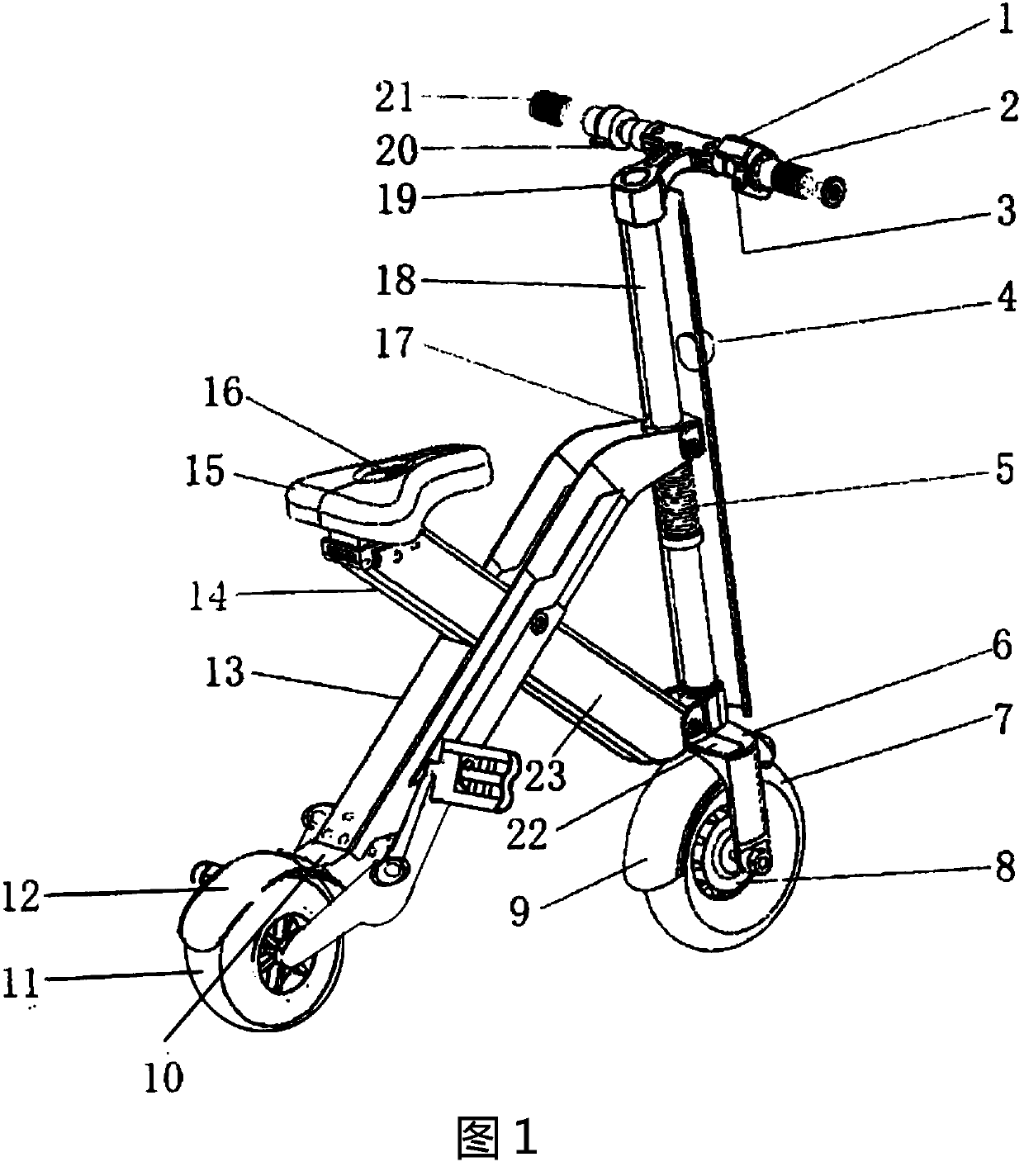 Folding electric vehicle