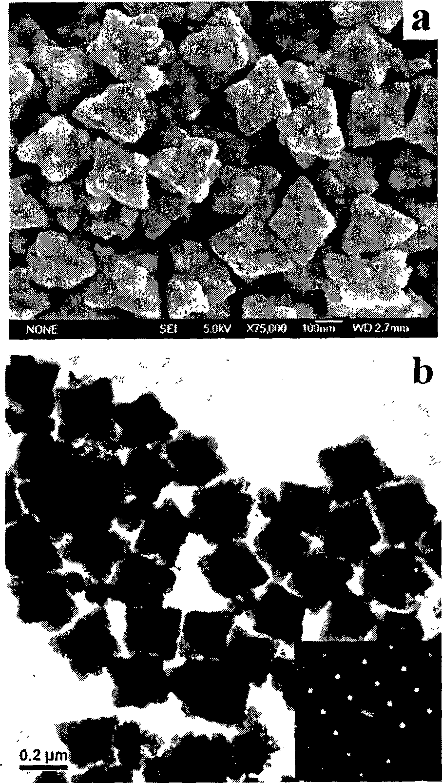 Method for preparing Nano nickelous diselenide in hexagon