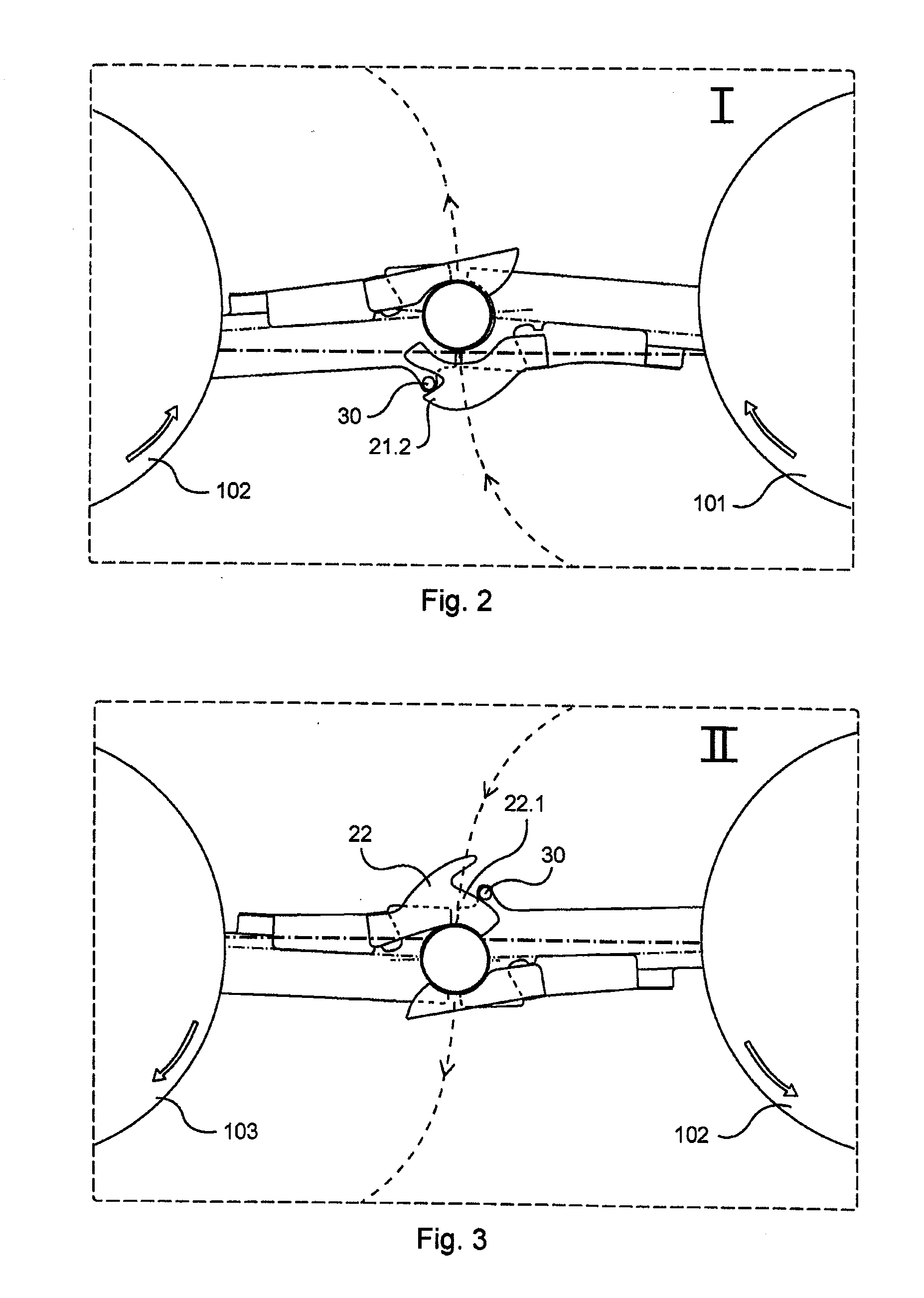 Container-Treatment Installation Having Holder Devices Configured to Co-Operate Mutually