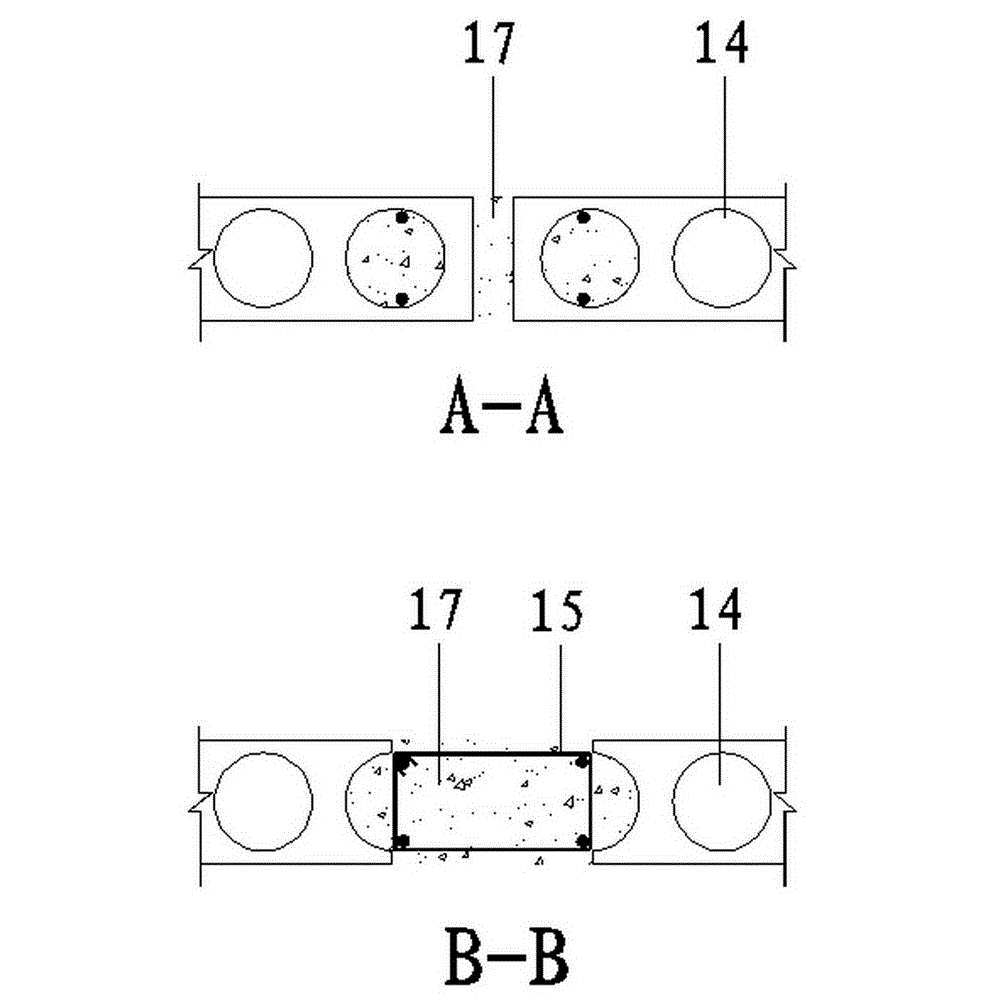Embedded column type prefabricated part connection node and manufacturing method thereof