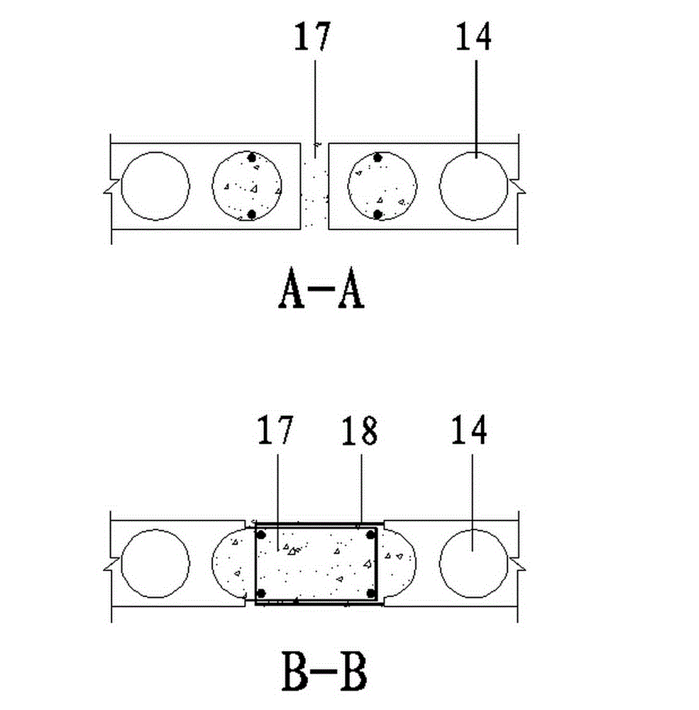 Embedded column type prefabricated part connection node and manufacturing method thereof
