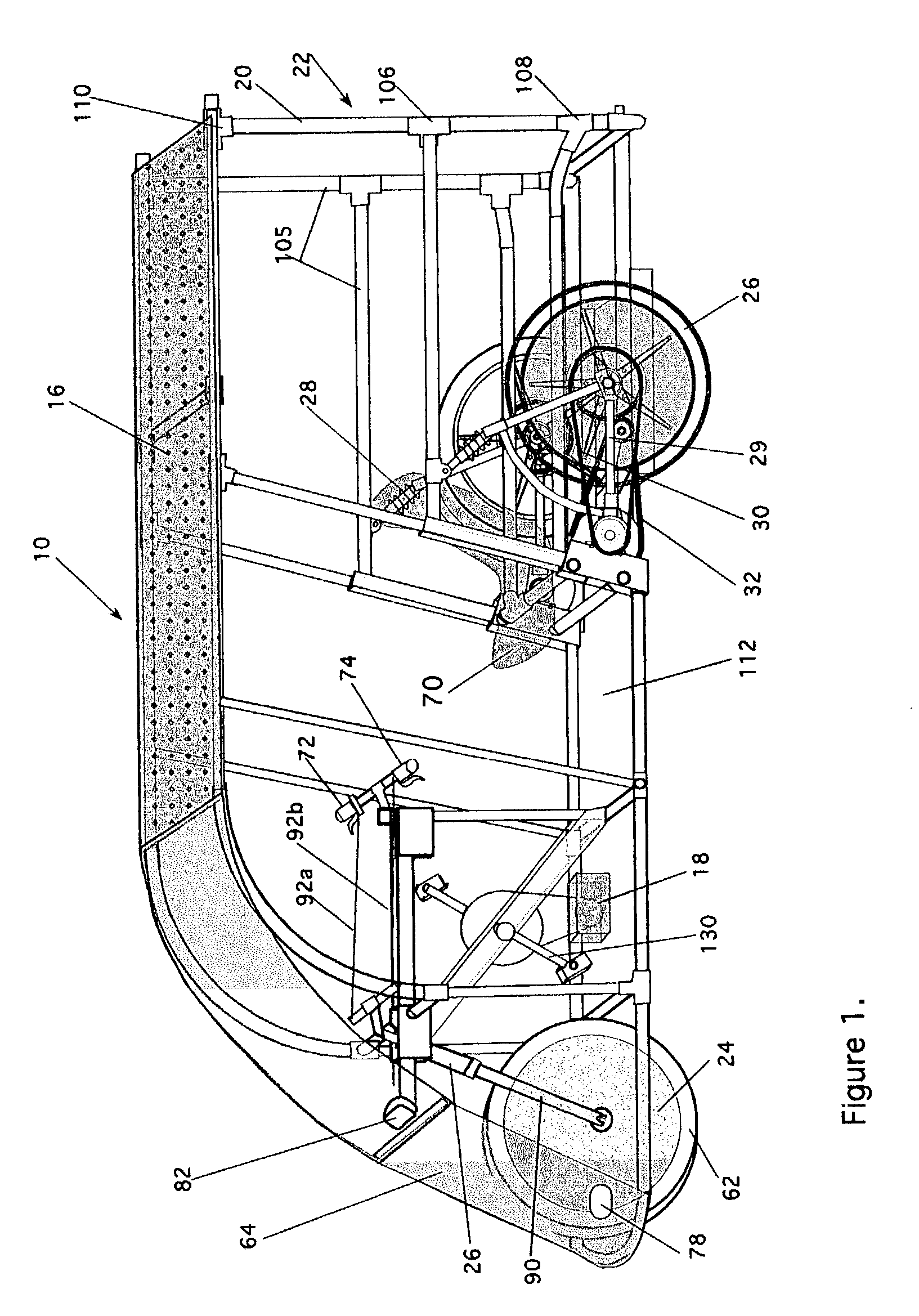 Combination pedal/motor driven tricycle