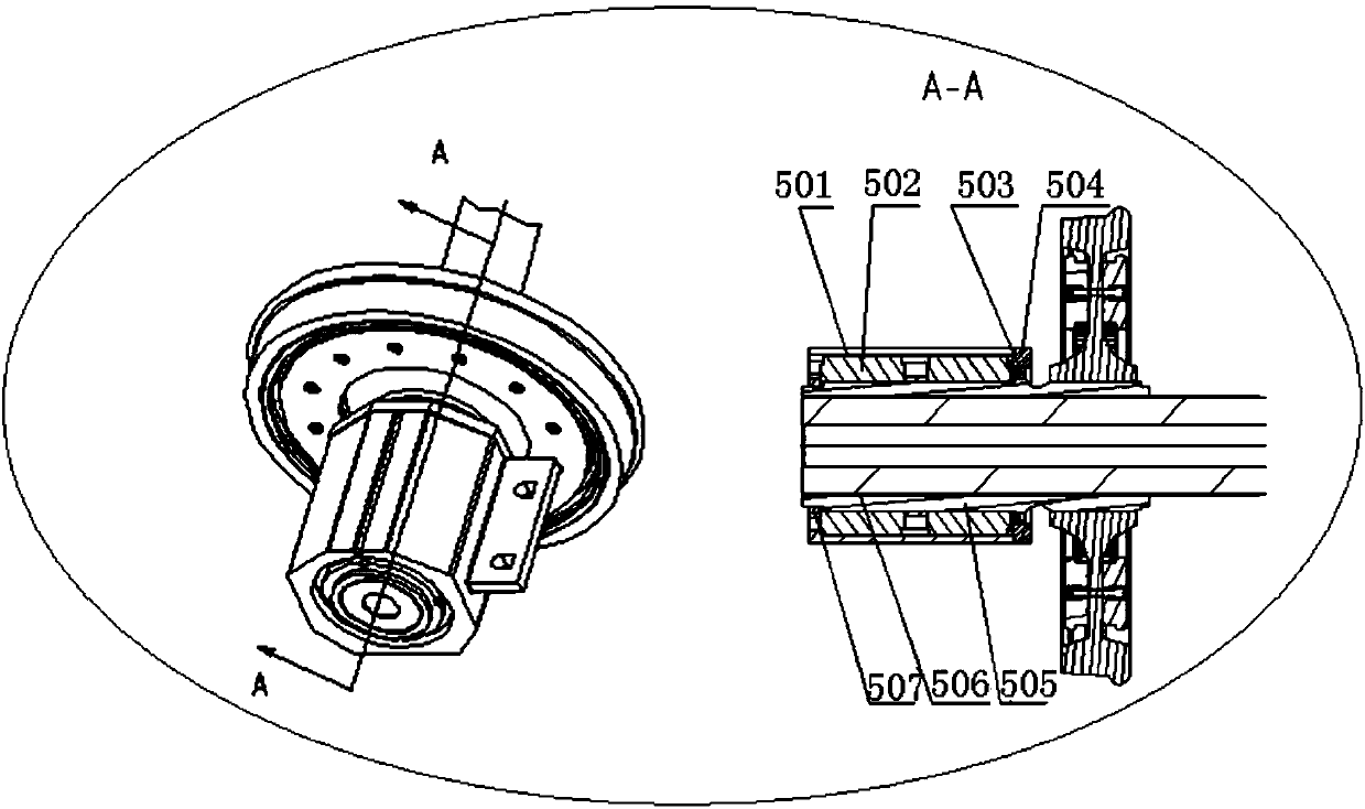 High speed train non-power wheel pair axle box device for standard-narrow gauge conversion