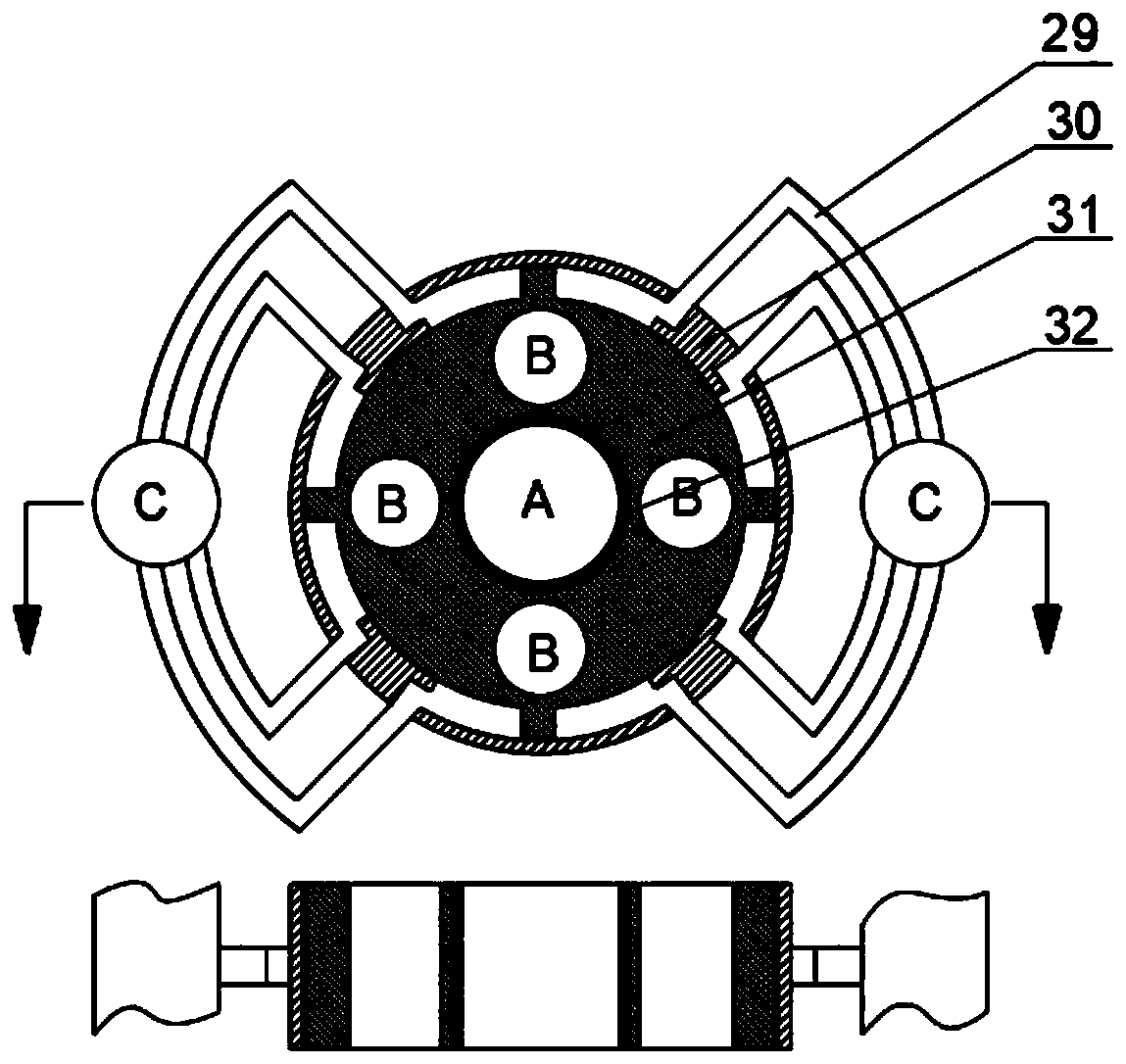 Method and device for controlling pressure during aerated dual-gradient drilling for riser