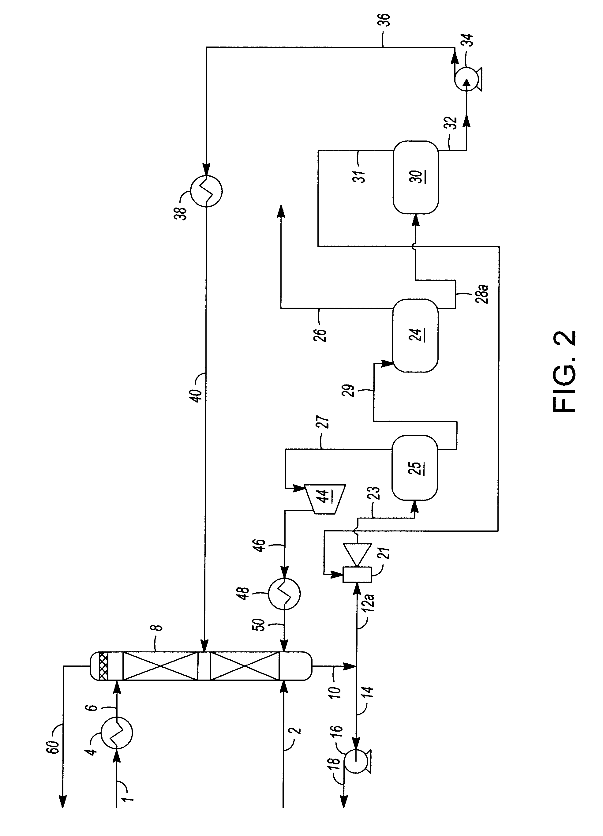 Use of Solvent Stream as Motive Fluid in Ejector Unit for Regenerating Solvent for Absorption Unit