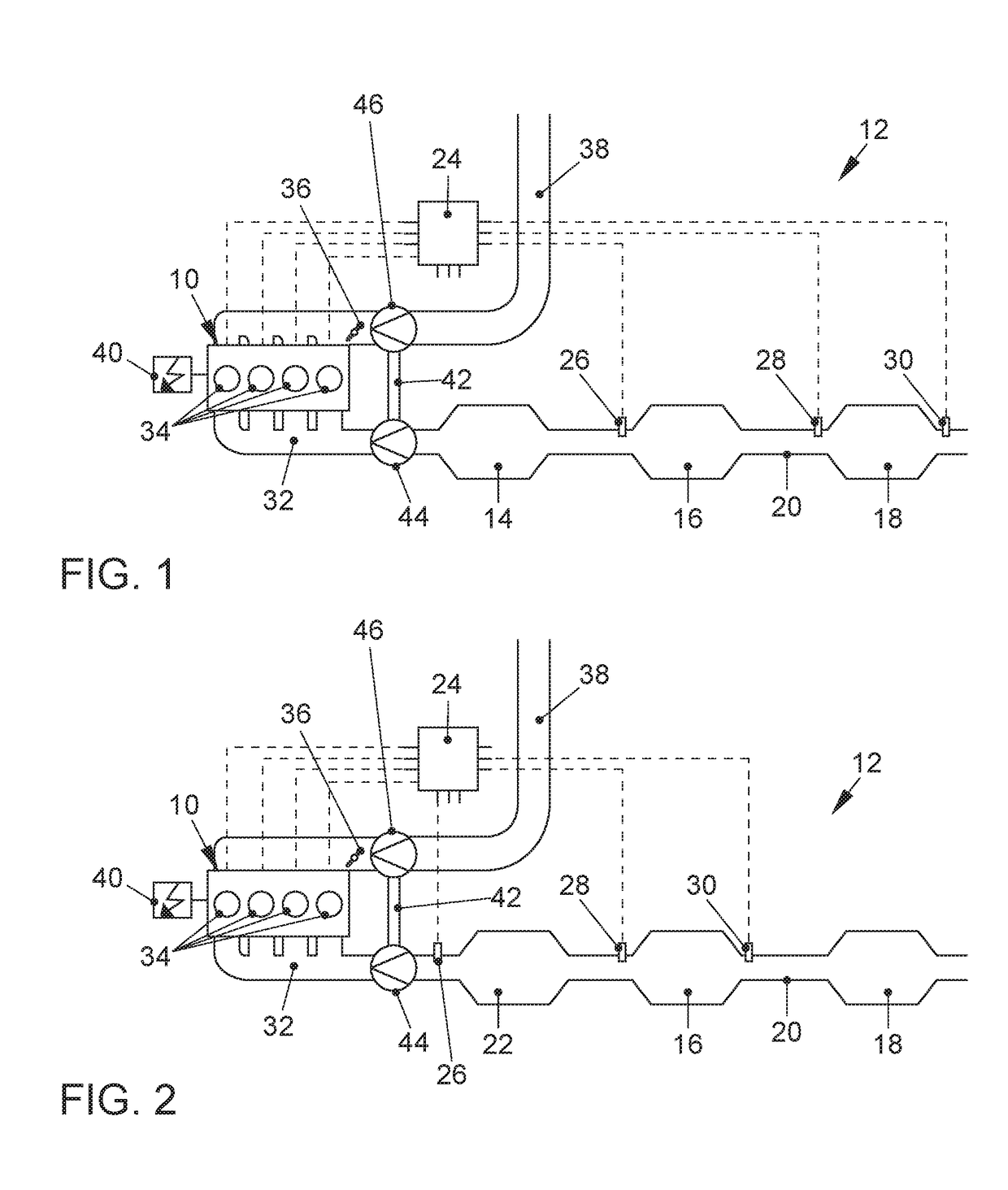 Regeneration of a particulate filter or four-way catalytic converter in an exhaust system of an internal combustion engine