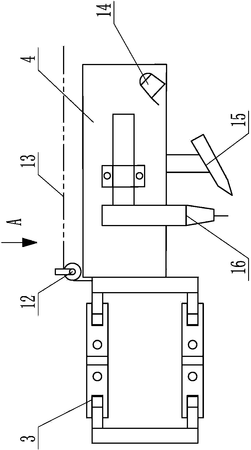 Special longitudinal seam inside welding machine for stainless steel and composite steel welded pipes and use and using method of special longitudinal seam inside welding machine