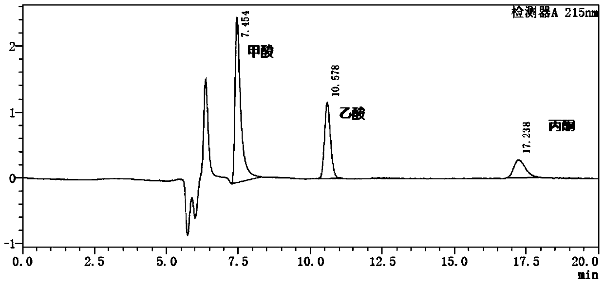 Method for detecting formic acid, acetic acid and acetone in ipratropium bromide solution for inhalation