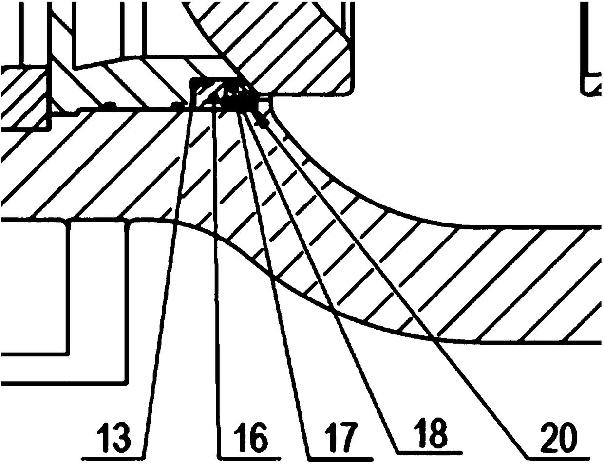 Axial-flow type non-return valve