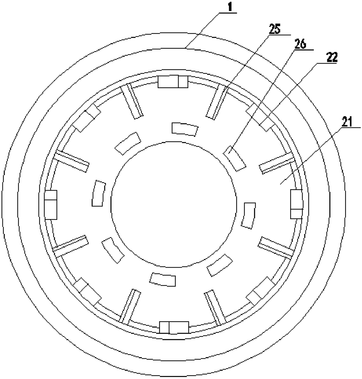 Axial-flow type non-return valve