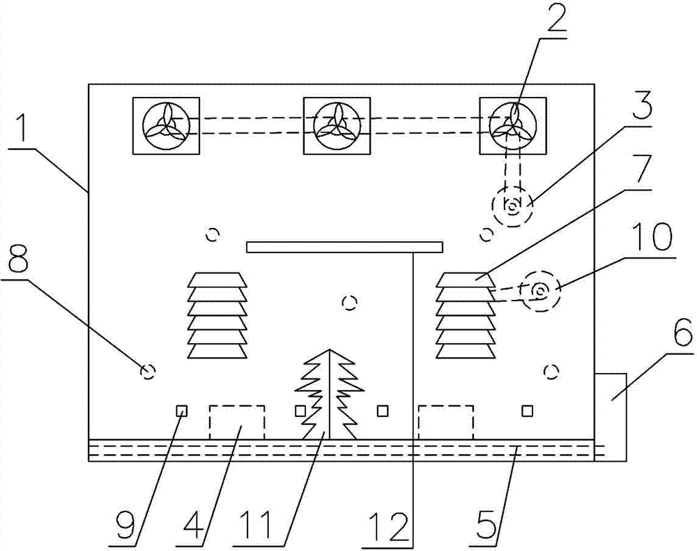 Switch cabinet condensation simulation device