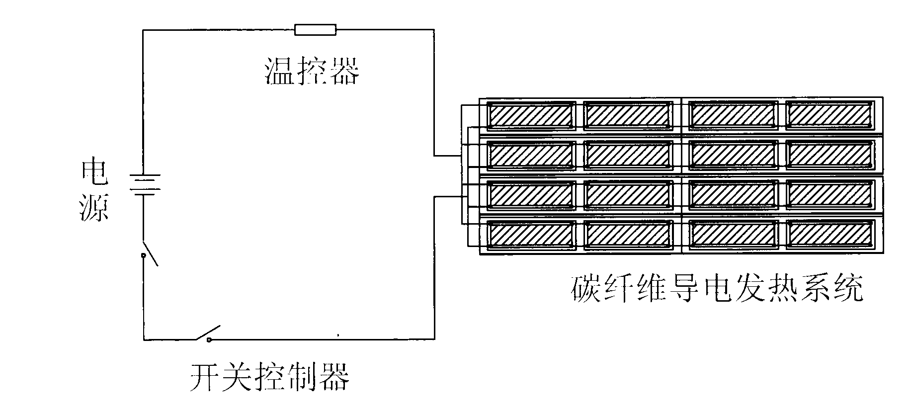 Solar photovoltaic heating device and heat supply system with same
