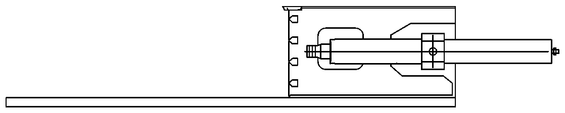 Installation structure of horizontal wrapping machine push plate driving oil cylinders and push plate driving device