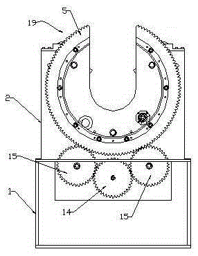 U-type self-centering slewing device adopting clamping jaws