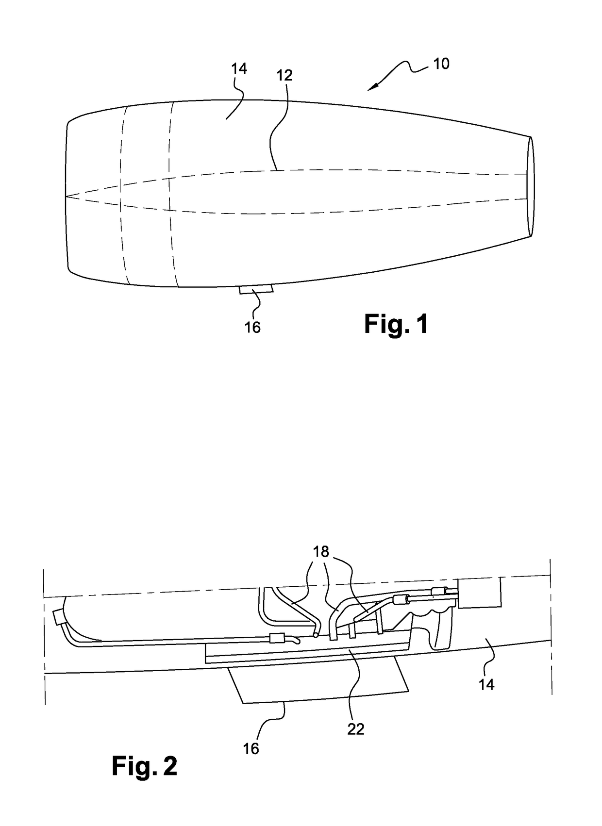 Drained fluid evacuation stub for a propulsion assembly
