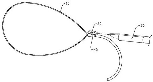 Minimally invasive surgical suture end locking device, method and operating gun body