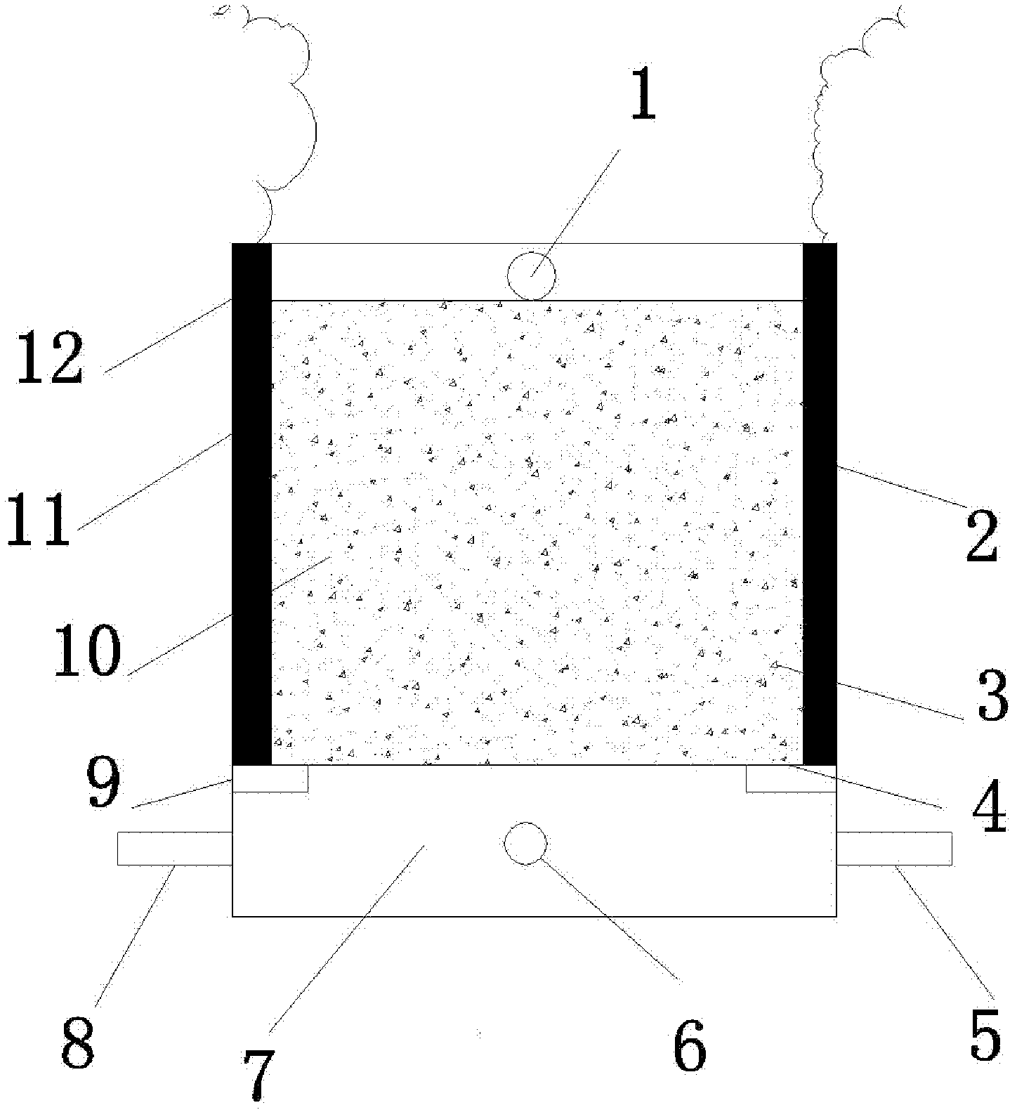 Device and process for regenerating active carbon