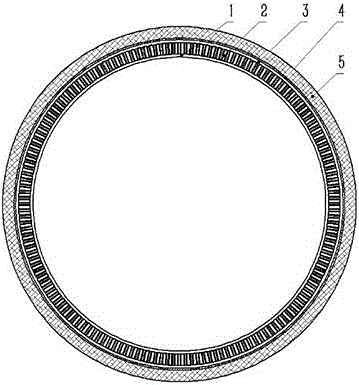 Explosion-proof ring for magnetic suspension type energy storage flywheel