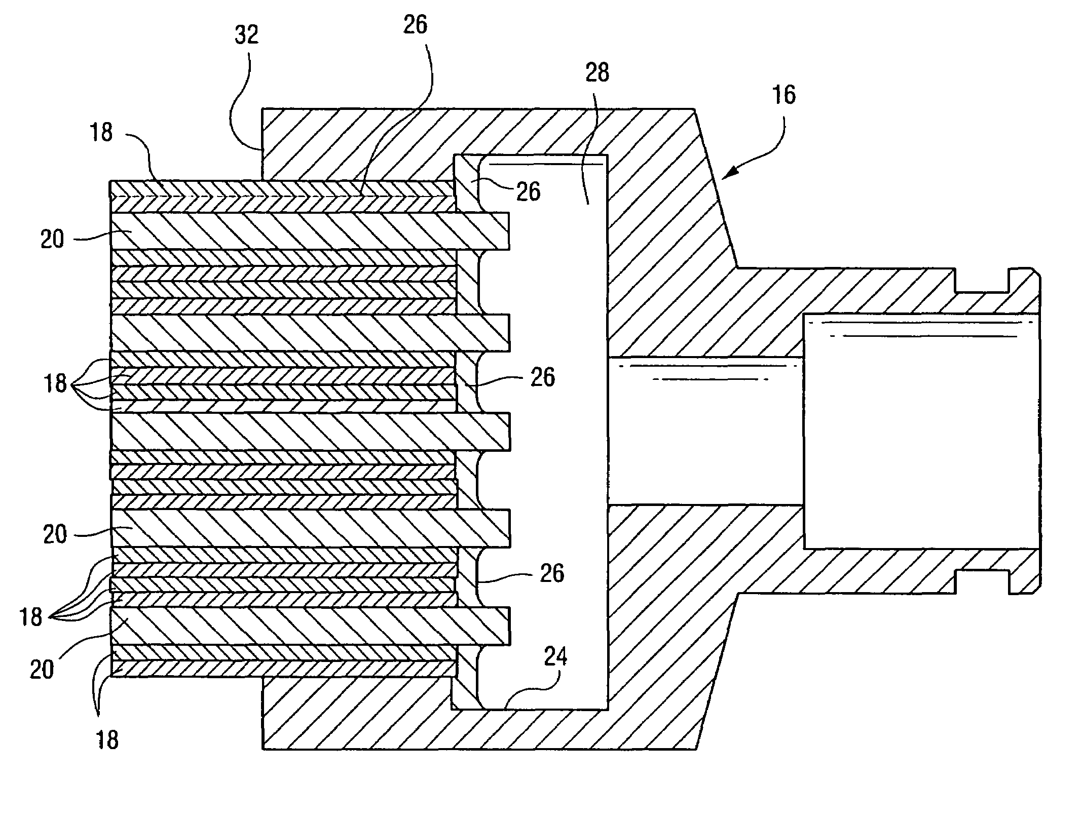 Crevice corrosion-resistant liquid-cooled armature bar clip-to-strand connection and related method