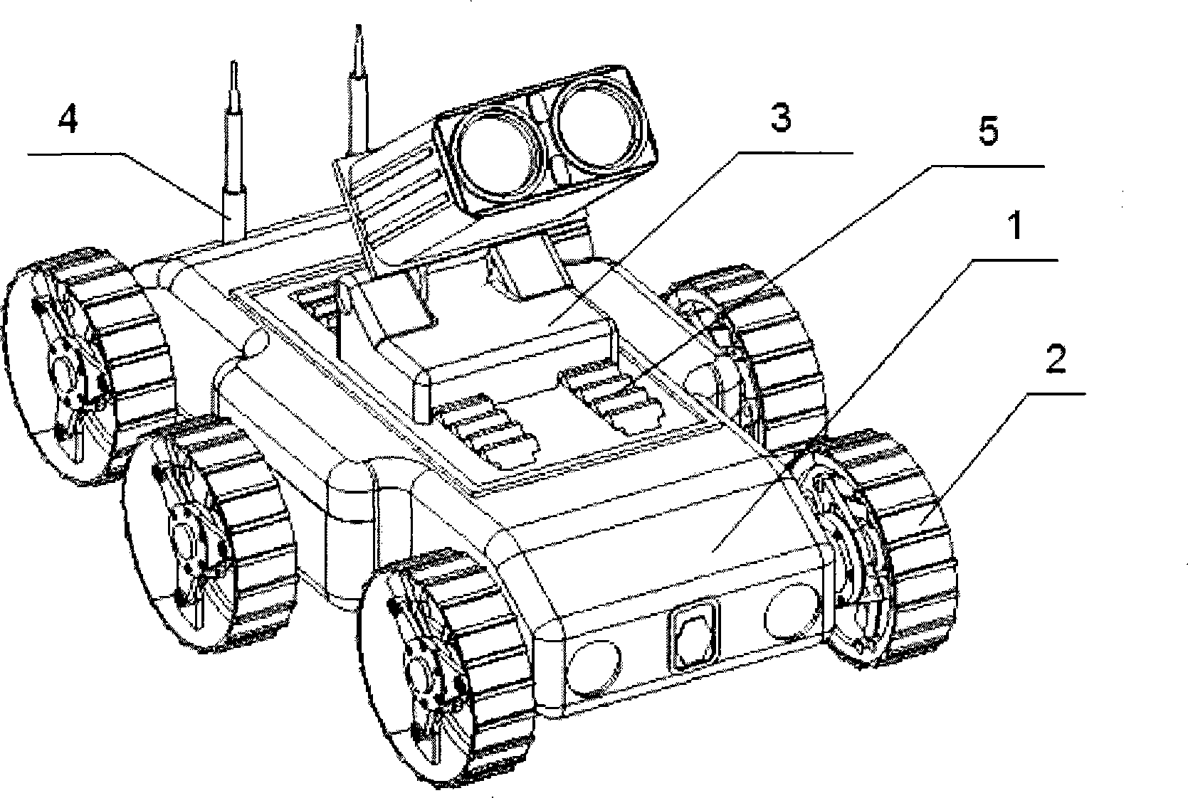 Portable moving device with wheel-leg hybrid advancing function