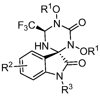 1, 3, 5-triazine-2-ketospirooxindole compound and preparation method