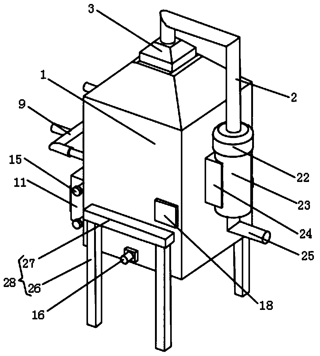 Environment-friendly waste gas treatment tower for sodium hydrogen process