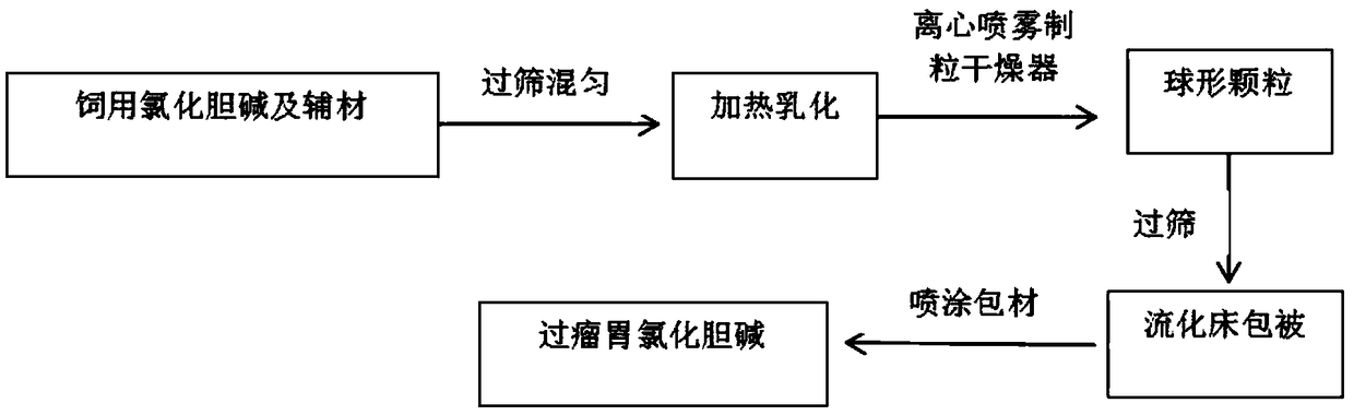 Rumen protected choline chloride and preparation method thereof