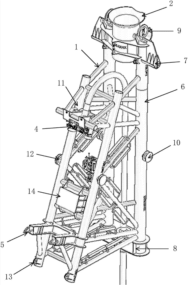 Upper part connecting device of ocean drilling vertical pipe