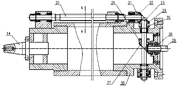 Large-specification deep hole boring device