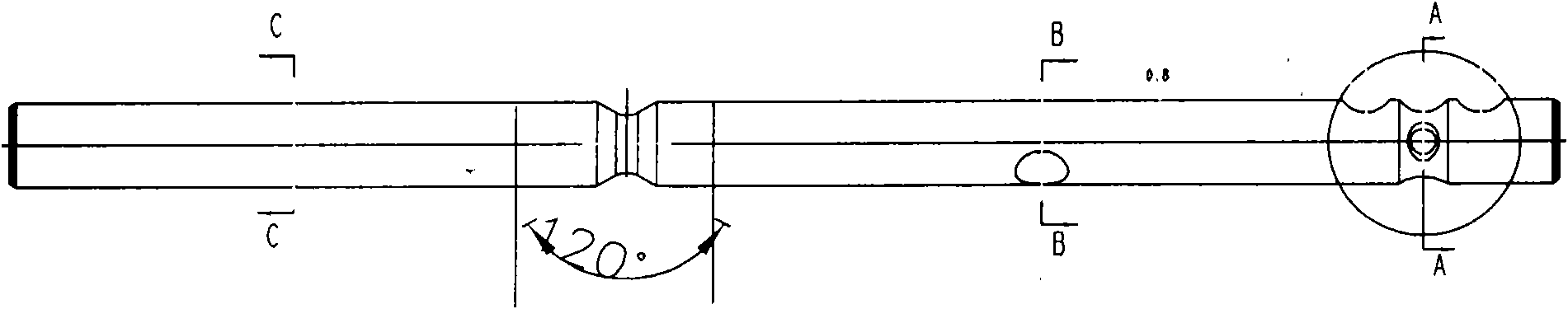 Induction quenching method of gearshift shaft of change gear case