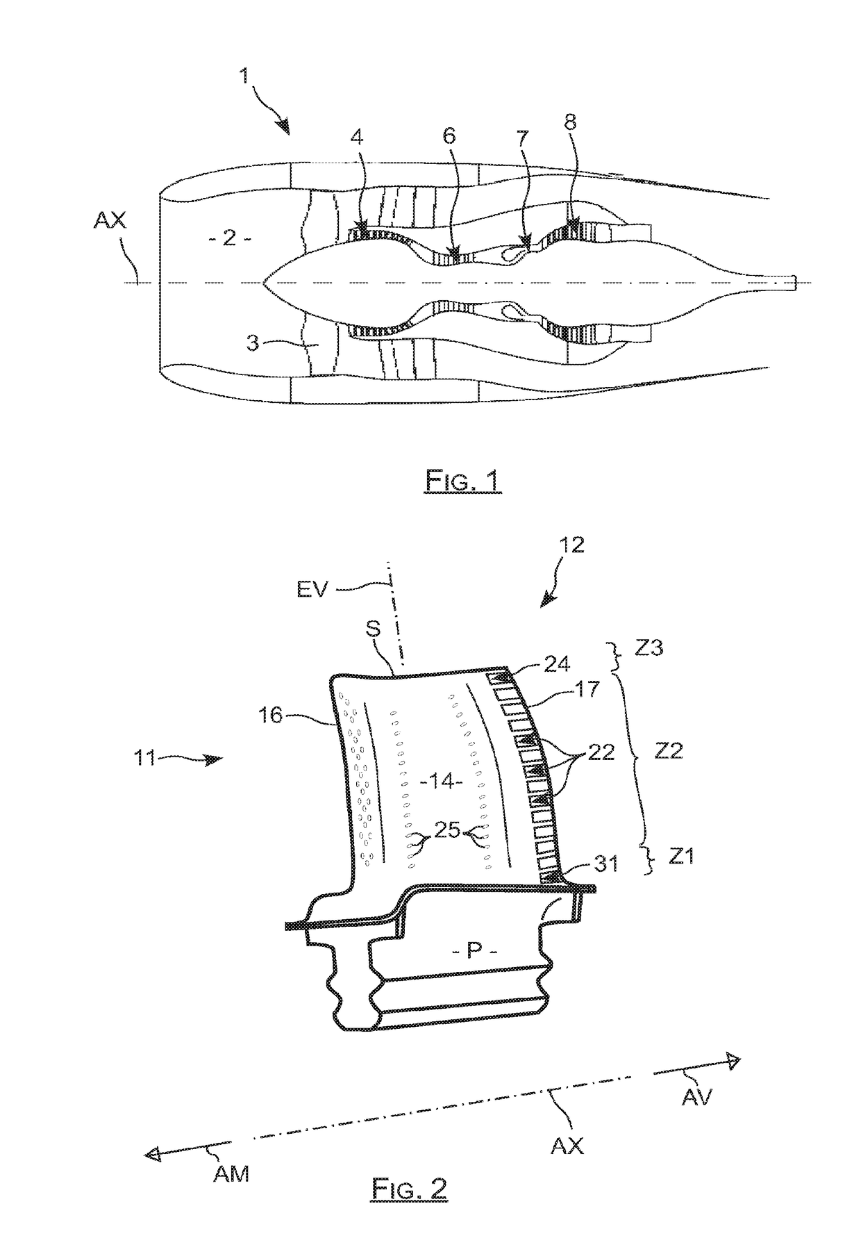 Blade comprising a trailing edge having three distinct cooling regions