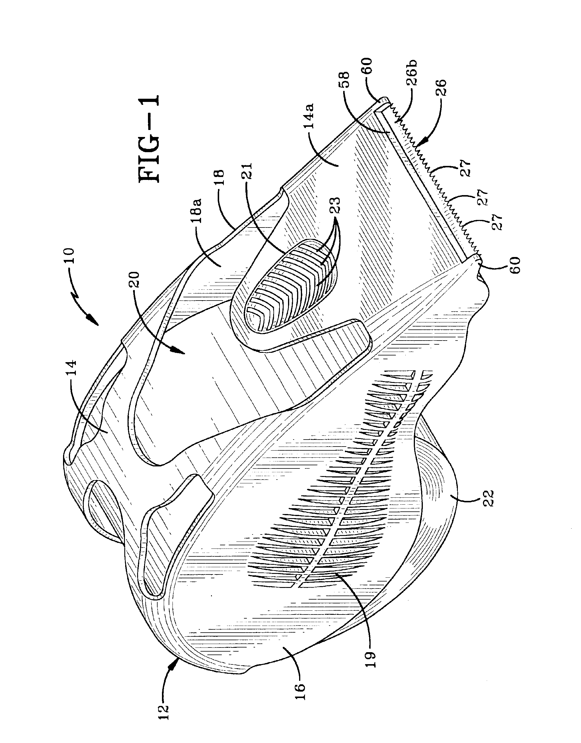 Tape dispenser having a tape retaining and application area