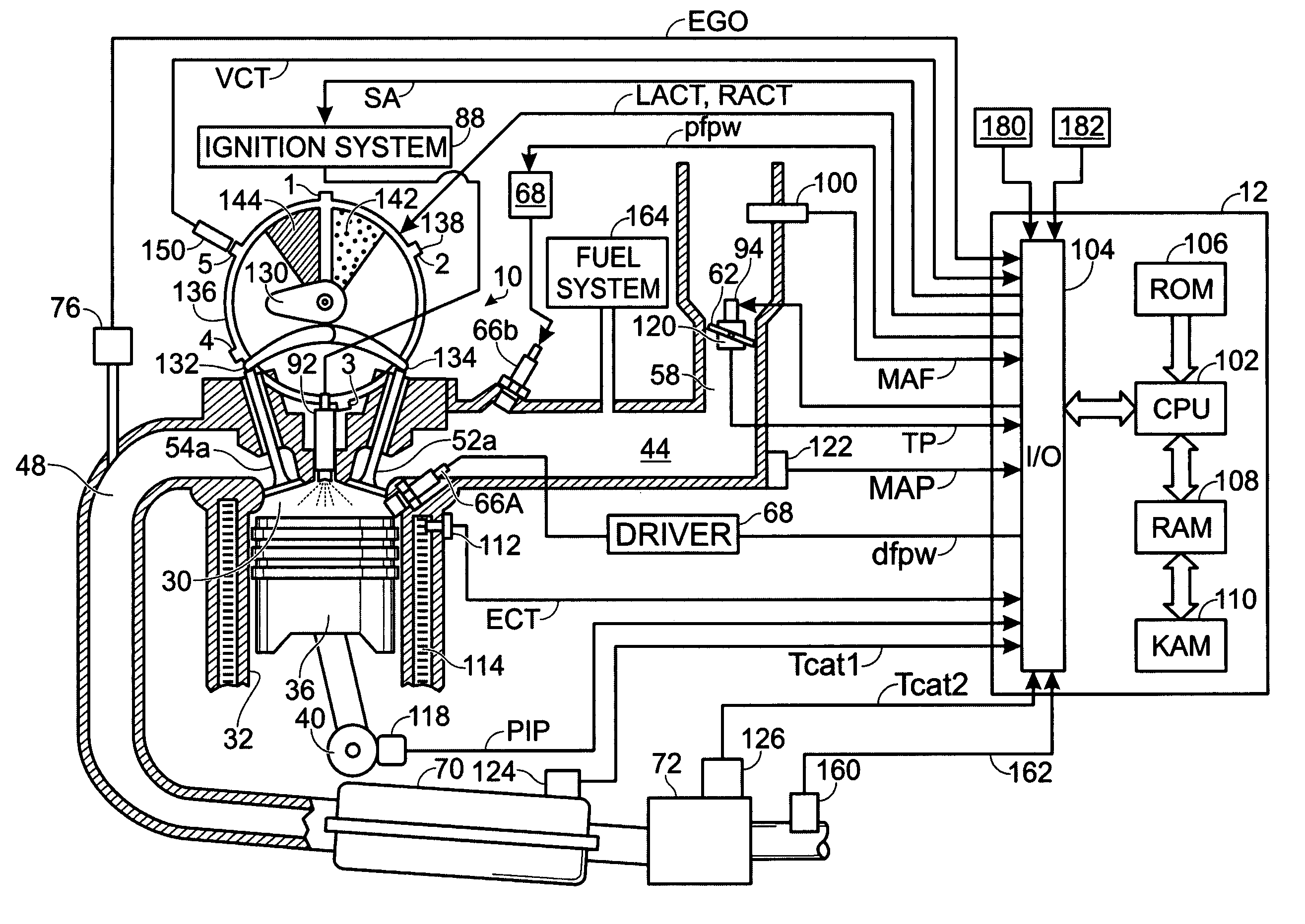 Engine with water and/or ethanol direct injection plus gas port fuel injectors