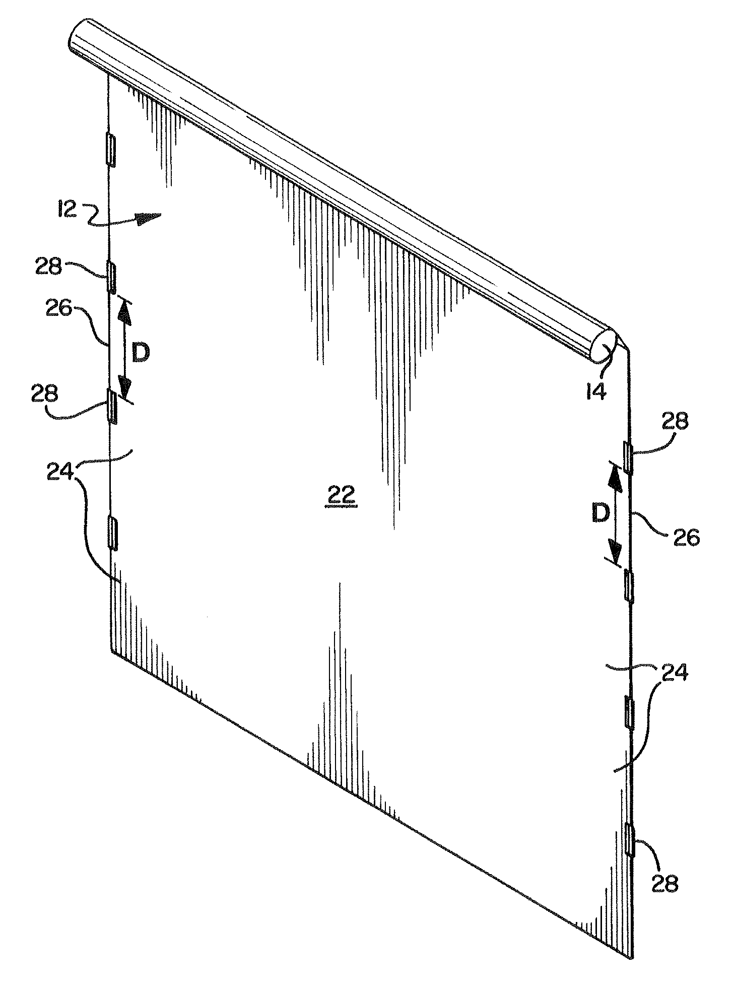 Segmented wind lock configuration for overhead roll-up doors and method of constructing the same