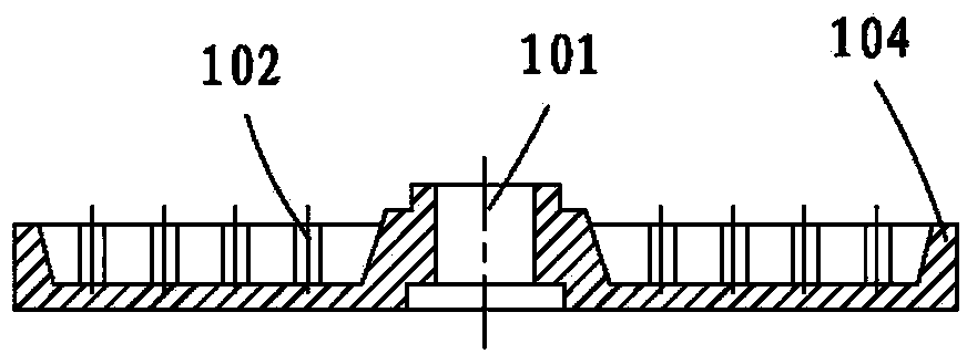 Metal carbon tube component for purifying wastewater and electrocatalytic oxidation device